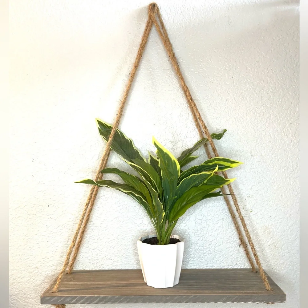 Set of Rustic Hanging Floating Shelves